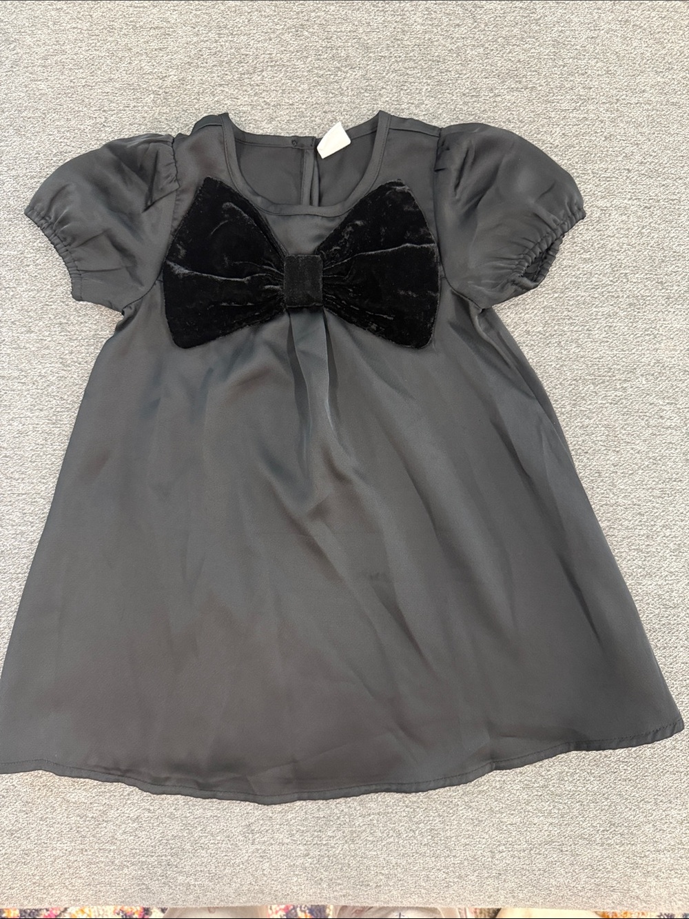 GAP Baby Black Dress with Velvet Bow
